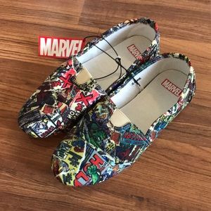 Marvel Superhero Slip-On Shoes (size 9-10)